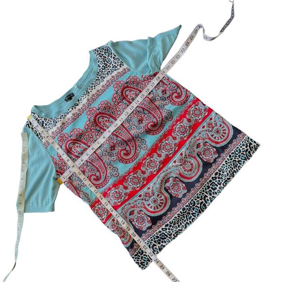 Talbots paisley short sleeve blouse - Picture 4 of 4